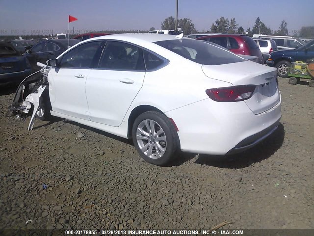 1C3CCCAB6GN120182 - 2016 CHRYSLER 200 LIMITED WHITE photo 3