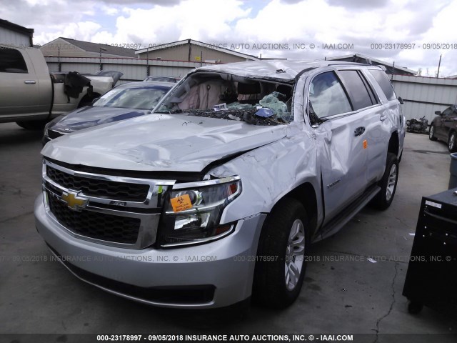 1GNSCBKC7FR503913 - 2015 CHEVROLET TAHOE C1500 LT SILVER photo 2