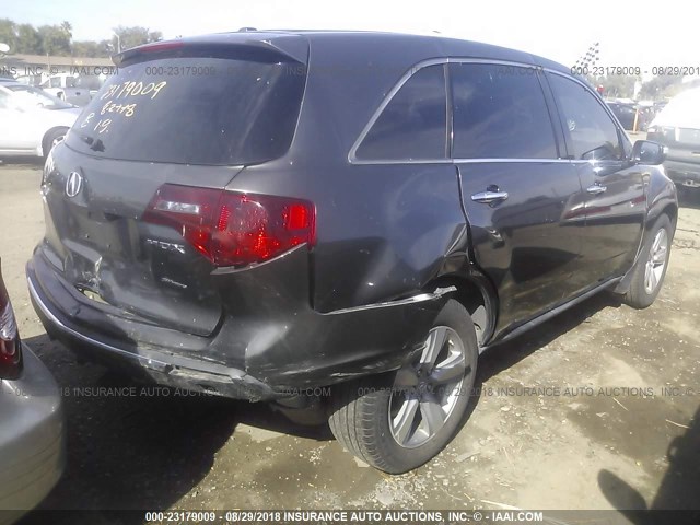 2HNYD2H32CH550683 - 2012 ACURA MDX TECHNOLOGY GRAY photo 4