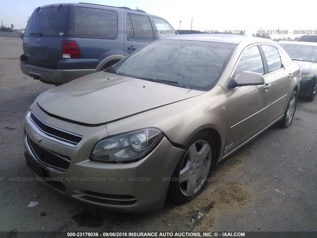 1G1ZJ57778F283079 - 2008 CHEVROLET MALIBU 2LT GOLD photo 2