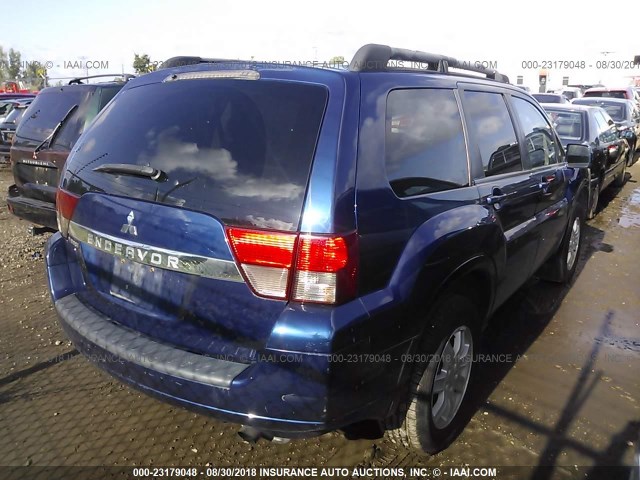 4A4JM2AS8AE001561 - 2010 MITSUBISHI ENDEAVOR LS BLUE photo 4