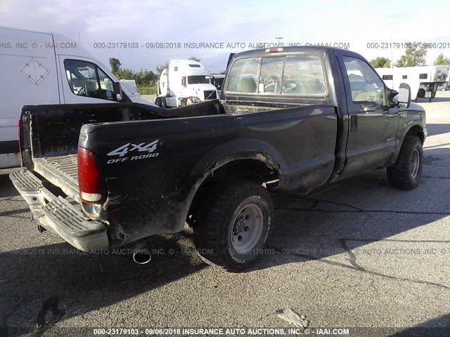 1FTSF31F92EC55439 - 2002 FORD F350 SRW SUPER DUTY BLACK photo 4