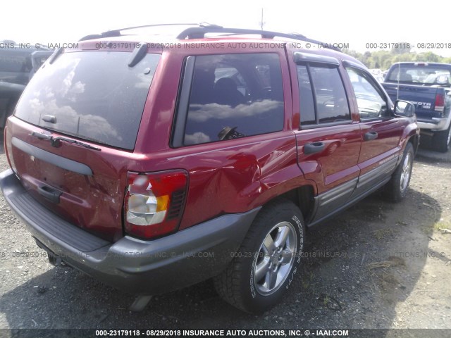 1J4GW48S34C298651 - 2004 JEEP GRAND CHEROKEE LAREDO/COLUMBIA/FREEDOM მუქწითელი ფოტო 4