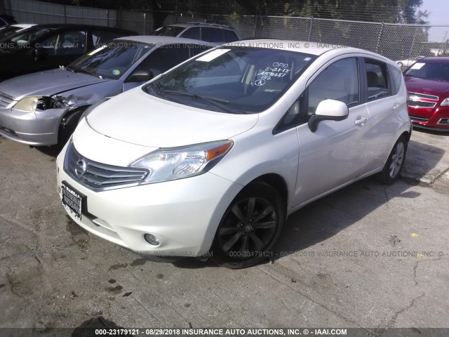 3N1CE2CP1EL409639 - 2014 NISSAN VERSA NOTE S/S PLUS/SV/SL WHITE photo 2