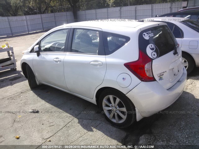 3N1CE2CP1EL409639 - 2014 NISSAN VERSA NOTE S/S PLUS/SV/SL WHITE photo 3