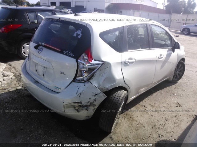 3N1CE2CP1EL409639 - 2014 NISSAN VERSA NOTE S/S PLUS/SV/SL WHITE photo 4
