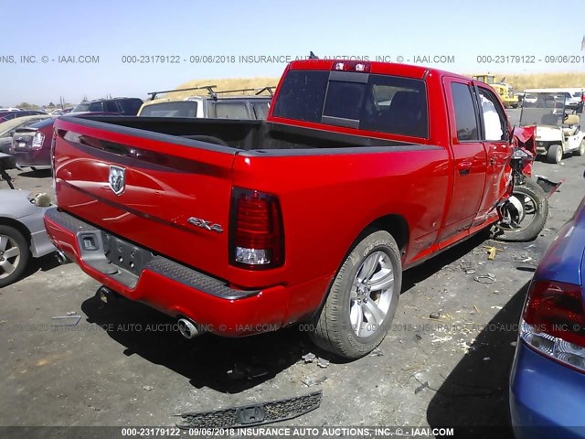 1C6RR7HT9GS323523 - 2016 RAM 1500 SPORT RED photo 4