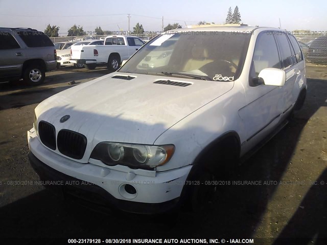 WBAFA53541LM66877 - 2001 BMW X5 3.0I WHITE photo 2