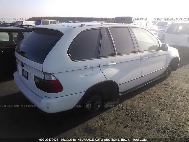 WBAFA53541LM66877 - 2001 BMW X5 3.0I WHITE photo 4