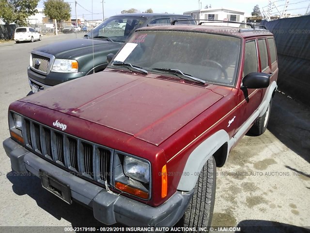 1J4FT68S2WL160957 - 1998 JEEP CHEROKEE SPORT/CLASSIC Czerwony zdjęcie 2