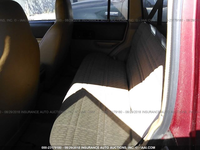 1J4FT68S2WL160957 - 1998 JEEP CHEROKEE SPORT/CLASSIC Czerwony zdjęcie 8