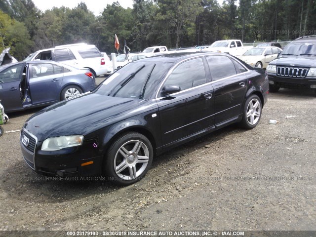 WAUAF78EX8A139499 - 2008 AUDI A4 2.0T BLACK photo 2