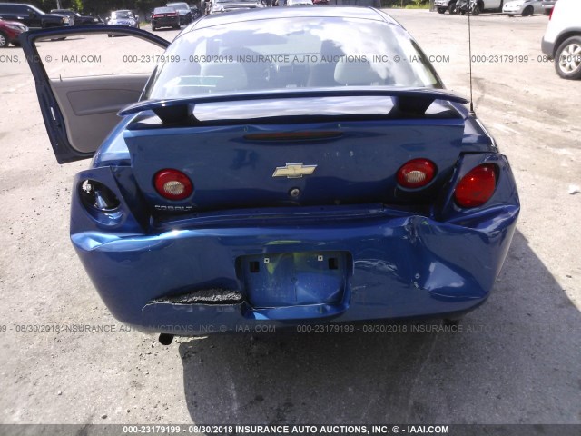 1G1AK12F957639846 - 2005 CHEVROLET COBALT BLUE photo 6