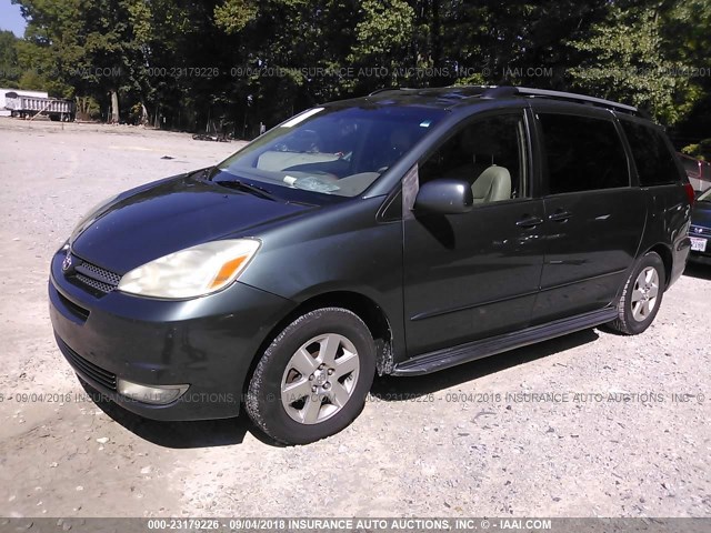 5TDZA22C54S078168 - 2004 TOYOTA SIENNA XLE/XLE LIMITED GREEN photo 2