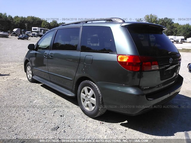 5TDZA22C54S078168 - 2004 TOYOTA SIENNA XLE/XLE LIMITED GREEN photo 3