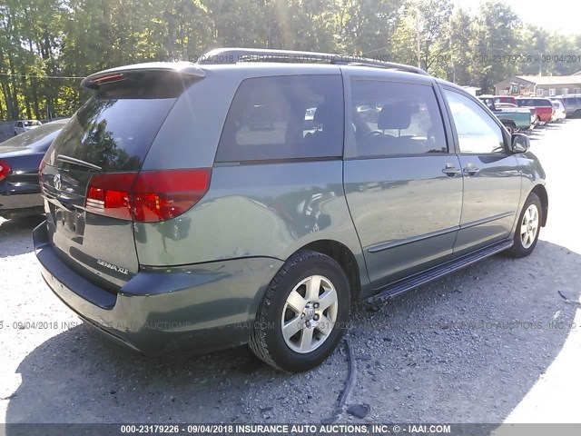 5TDZA22C54S078168 - 2004 TOYOTA SIENNA XLE/XLE LIMITED GREEN photo 4