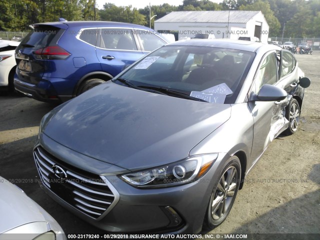 5NPD84LF0JH301180 - 2018 HYUNDAI ELANTRA SEL/VALUE/LIMITED GRAY photo 2