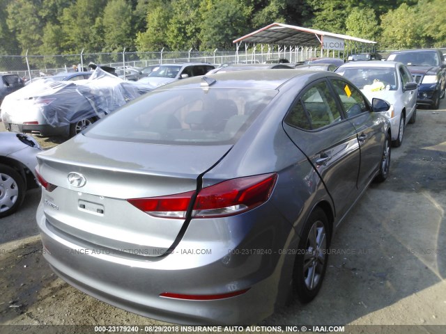 5NPD84LF0JH301180 - 2018 HYUNDAI ELANTRA SEL/VALUE/LIMITED GRAY photo 4