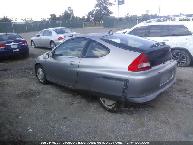 JHMZE1377YT005499 - 2000 HONDA INSIGHT SILVER photo 3