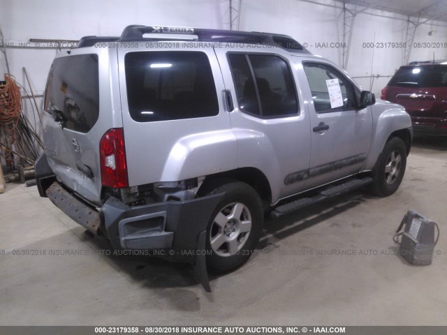 5N1AN08W66C540924 - 2006 NISSAN XTERRA OFF ROAD/S/SE SILVER photo 4