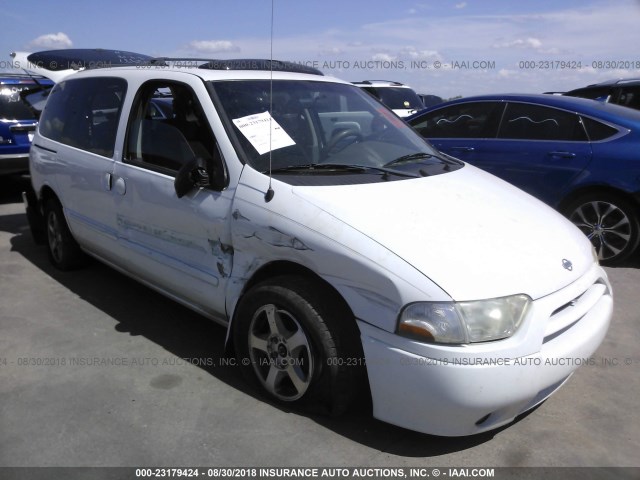 4N2ZN16T82D812686 - 2002 NISSAN QUEST SE WHITE photo 1