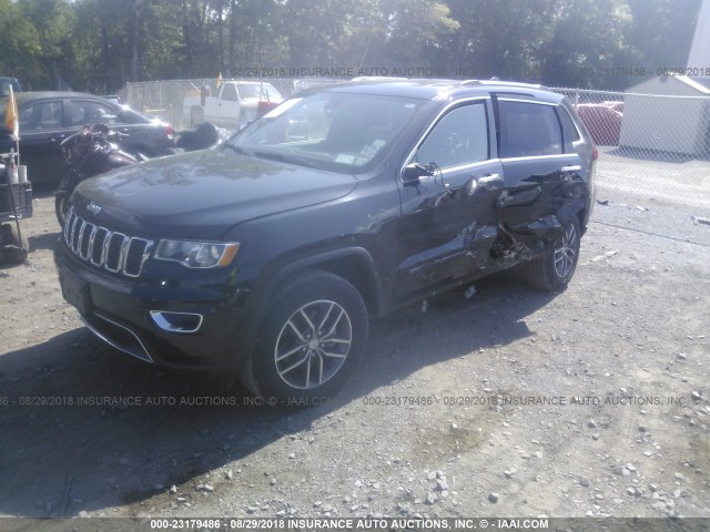 1C4RJFBG1JC166786 - 2018 JEEP GRAND CHEROKEE LIMITED BLACK photo 2