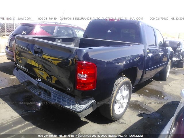 3GCEC13C67G553881 - 2007 CHEVROLET SILVERADO C1500 CREW CAB BLUE photo 4