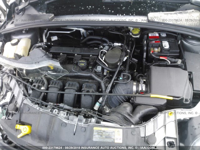 1FAHP3N21CL247840 - 2012 FORD FOCUS TITANIUM GRAY photo 10