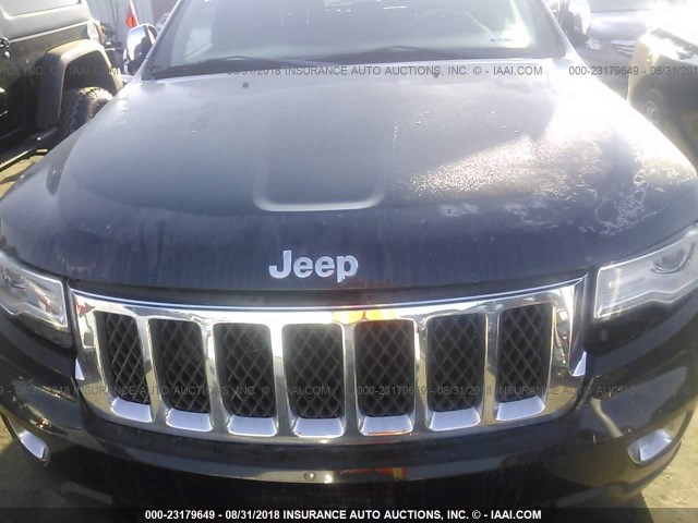 1C4RJFCT8DC524482 - 2013 JEEP GRAND CHEROKEE OVERLAND BLACK photo 6