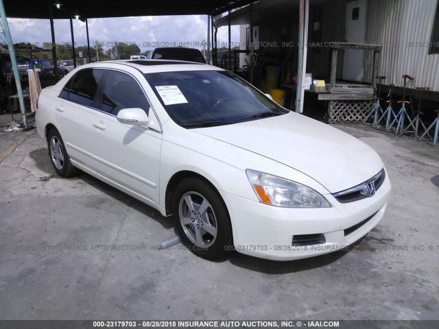 JHMCN36457C003736 - 2007 HONDA ACCORD HYBRID WHITE photo 1