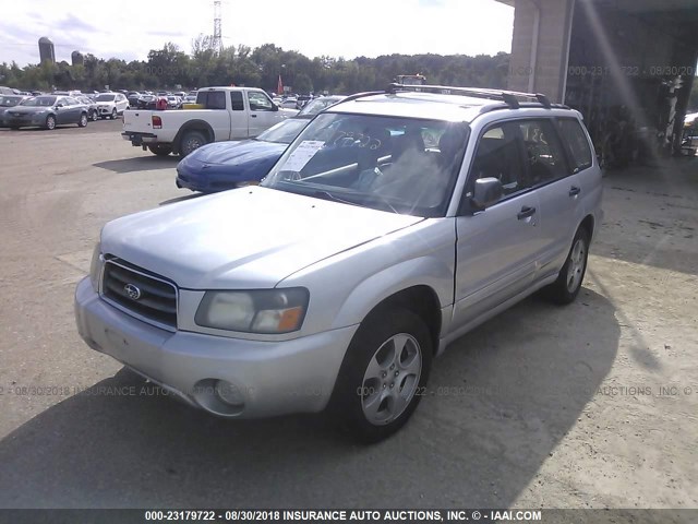 JF1SG65683H758572 - 2003 SUBARU FORESTER 2.5XS SILVER photo 2