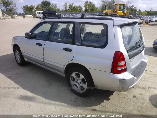 JF1SG65683H758572 - 2003 SUBARU FORESTER 2.5XS SILVER photo 3