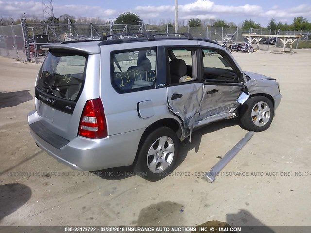 JF1SG65683H758572 - 2003 SUBARU FORESTER 2.5XS SILVER photo 4