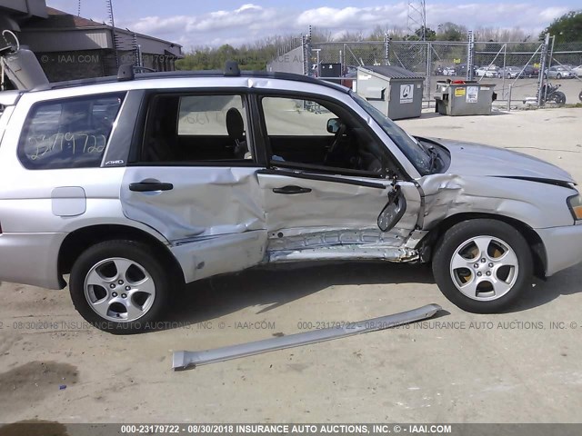 JF1SG65683H758572 - 2003 SUBARU FORESTER 2.5XS SILVER photo 6