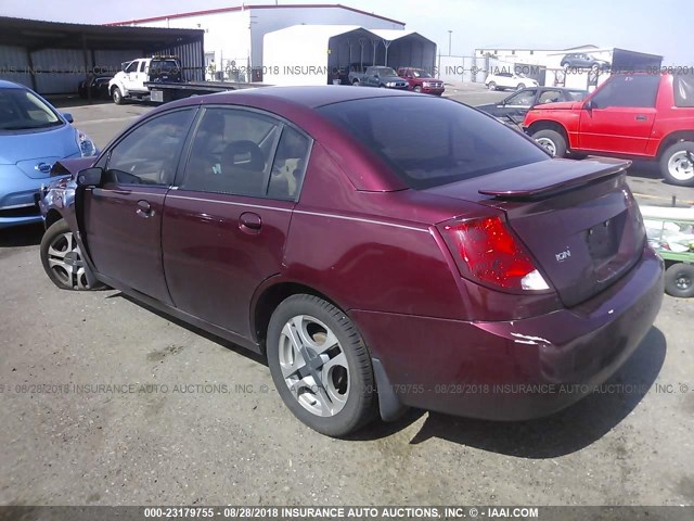 1G8AL52F63Z163899 - 2003 SATURN ION LEVEL 3 BURGUNDY photo 3