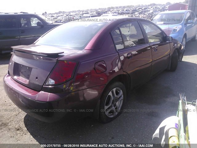 1G8AL52F63Z163899 - 2003 SATURN ION LEVEL 3 BURGUNDY photo 4
