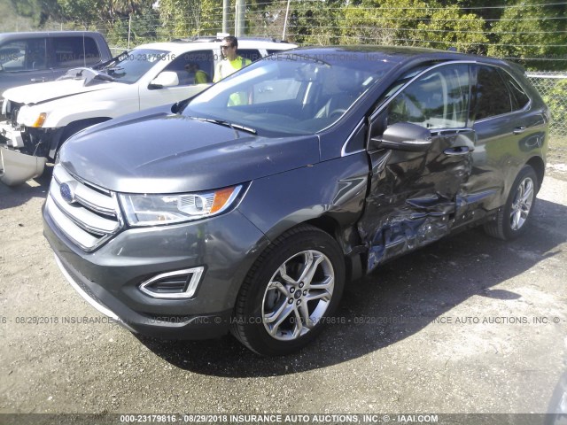 2FMPK3K93GBB99653 - 2016 FORD EDGE TITANIUM GRAY photo 2