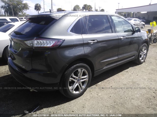 2FMPK3K93GBB99653 - 2016 FORD EDGE TITANIUM GRAY photo 4