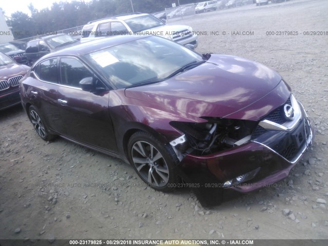 1N4AA6AP4GC446358 - 2016 NISSAN MAXIMA 3.5S/SV/SL/SR/PLAT MAROON photo 1