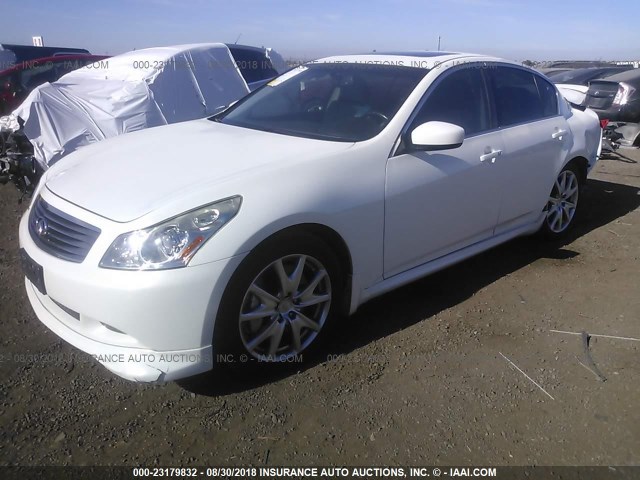 JNKCV61E59M305929 - 2009 INFINITI G37 JOURNEY/SPORT WHITE photo 2