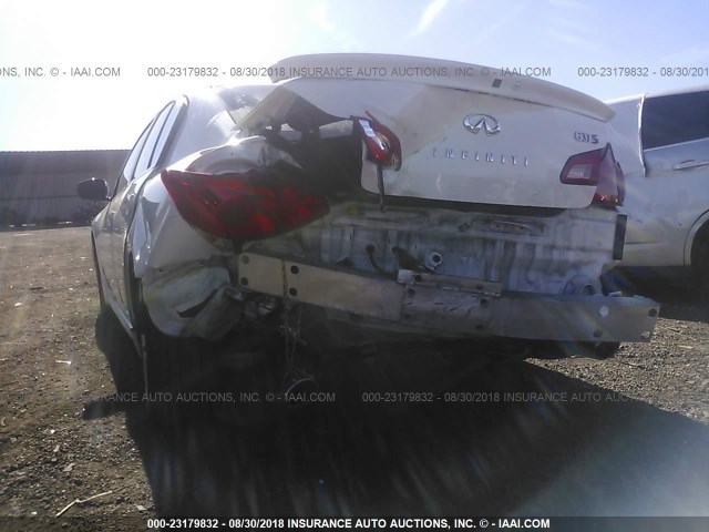 JNKCV61E59M305929 - 2009 INFINITI G37 JOURNEY/SPORT WHITE photo 6