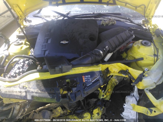 2G1FB1E3XF9258353 - 2015 CHEVROLET CAMARO LS YELLOW photo 10