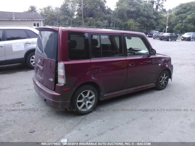 JTLKT324964117549 - 2006 TOYOTA SCION XB Бордовый фото 4
