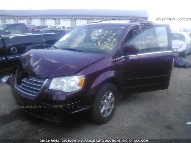 2A8HR54P78R693253 - 2008 CHRYSLER TOWN & COUNTRY TOURING MAROON photo 2