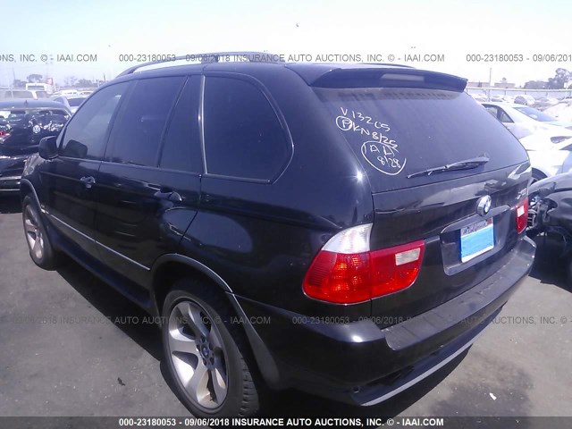 5UXFB535X5LV13205 - 2005 BMW X5 4.4I BLACK photo 3