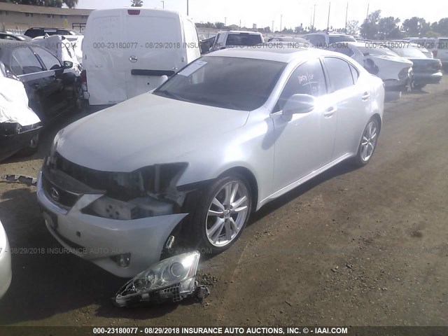 JTHBK262875041933 - 2007 LEXUS IS 250 WHITE photo 2