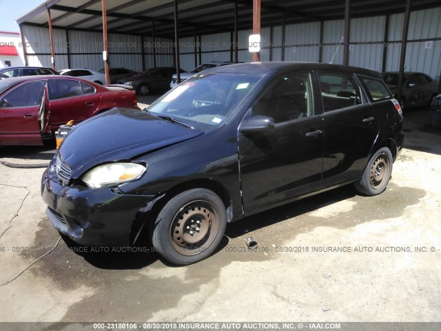 2T1KR30E57C642483 - 2007 TOYOTA COROLLA MATRIX XR BLACK photo 2