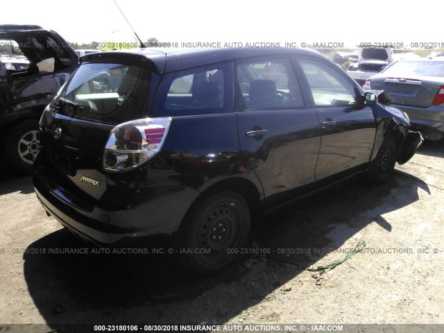 2T1KR30E57C642483 - 2007 TOYOTA COROLLA MATRIX XR BLACK photo 4