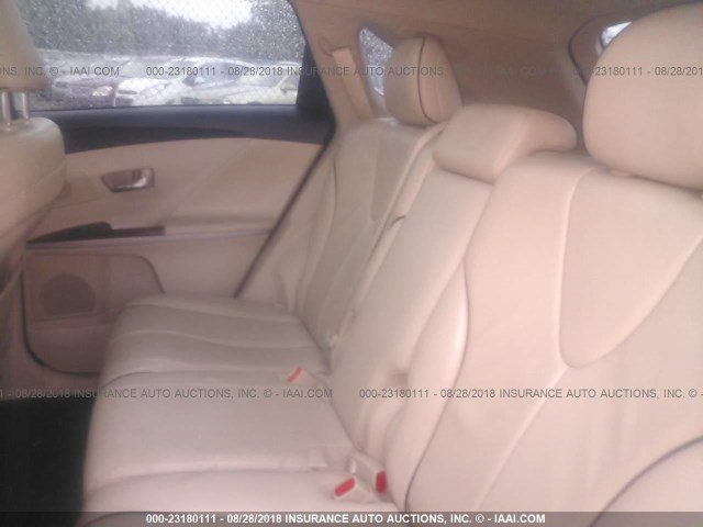 4T3BK11AX9U001777 - 2009 TOYOTA VENZA WHITE photo 8