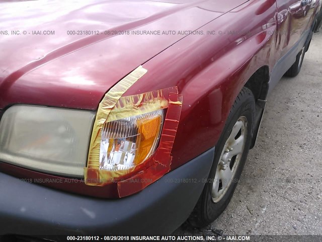 JF1SF63591H768862 - 2001 SUBARU FORESTER L RED photo 6